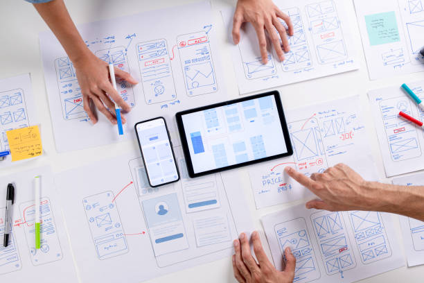 Wireframe product design for a digital platform by an IT solutions company